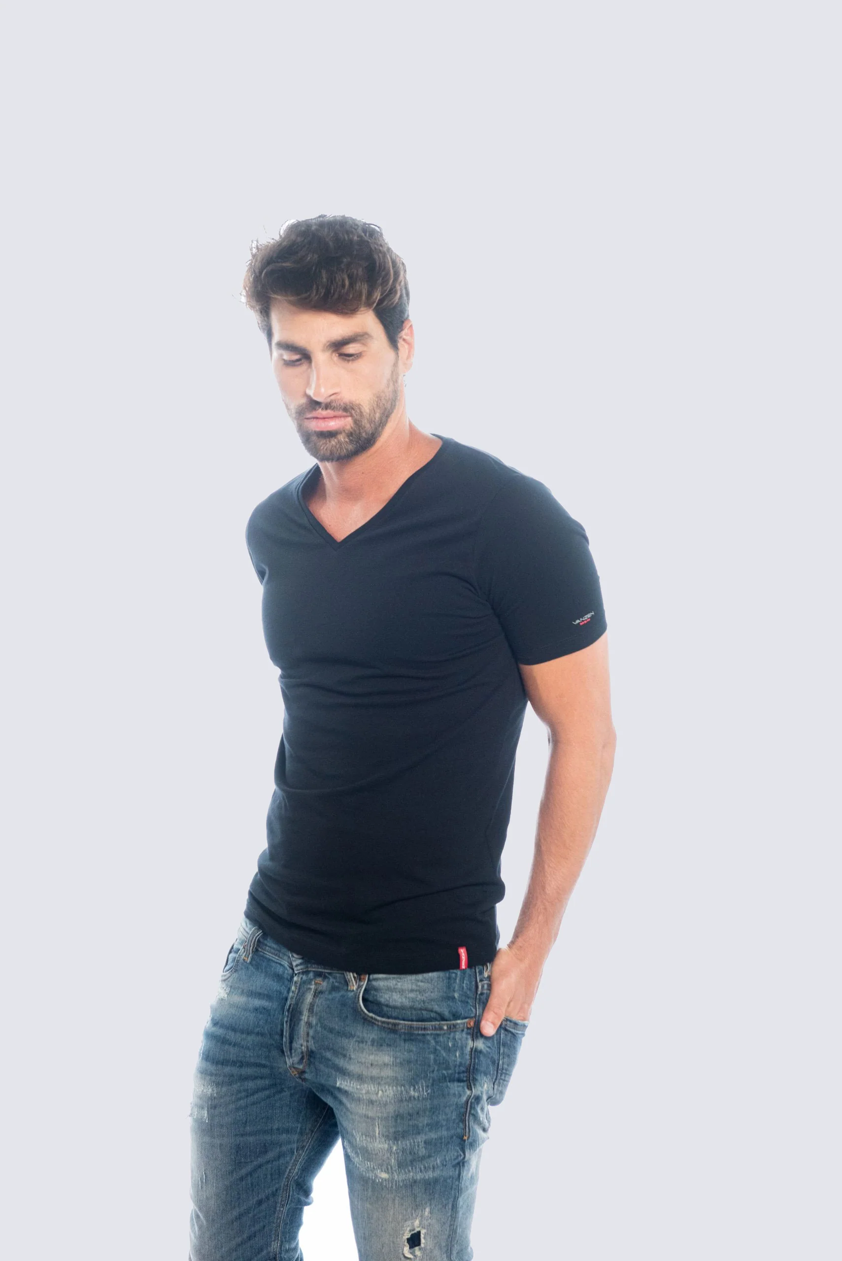 חולצת וי Vanzen - Image 4