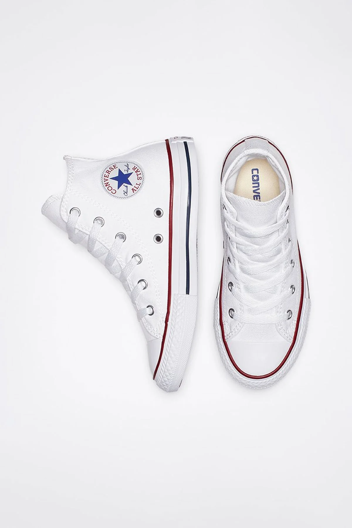 Converse All star נעלי סניקרס אולסטאר גבוהות בצבע לבן לילדים - Image 3