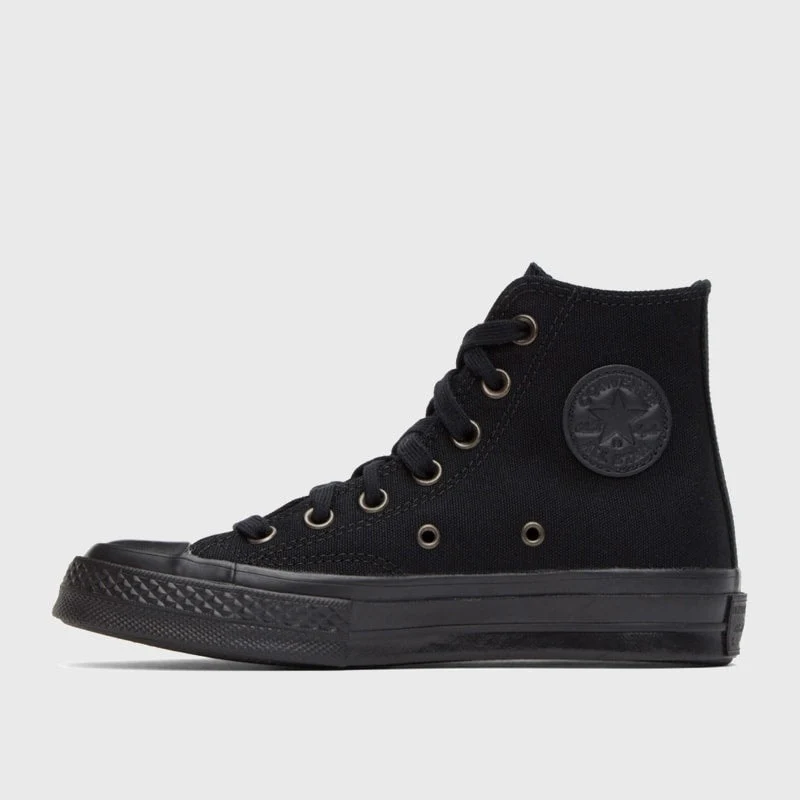 All star אולסטאר סניקרס גבוהות בצבע שחור מונו נשים וגברים - Image 10