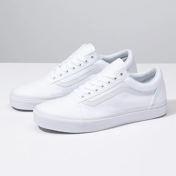Vans נעלי סניקרס ואנס Old Skool בצבע לבן לנשים ולגברים - Image 6