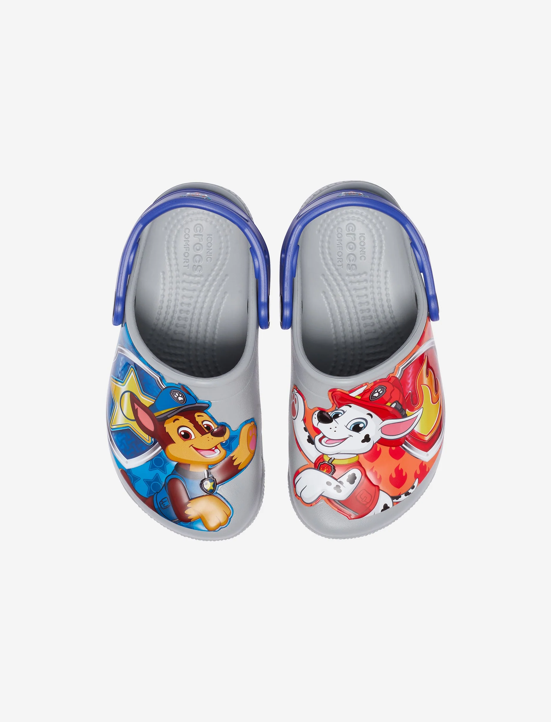 Crocs Crocs FL Paw Patrol Patch Clog K - כפכפי קרוקס לילדים מפרץ ההרפתקאות בצבע אפור בהיר