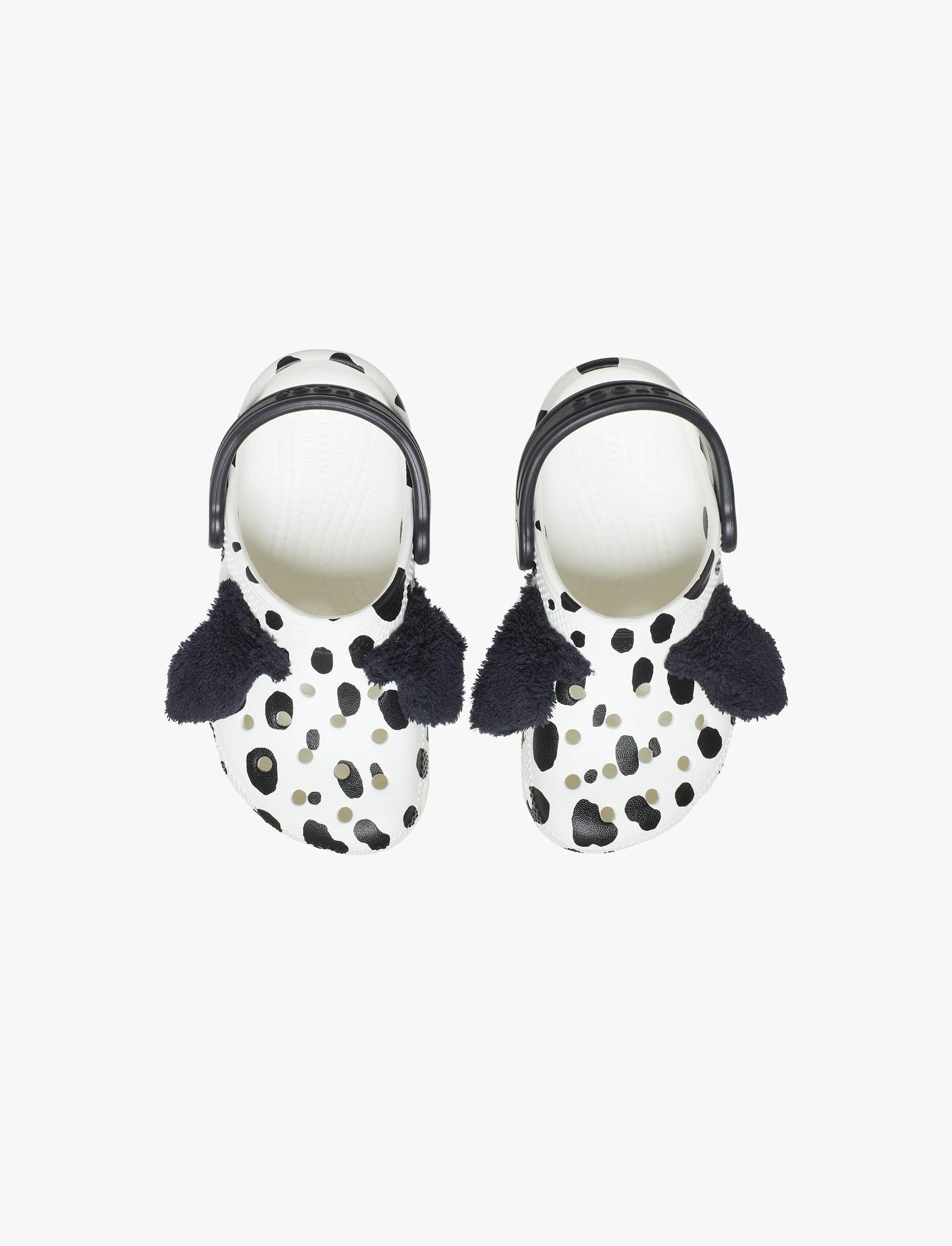 Crocs Classic I AM Dalmatian Clog T - כפכפי קלוג קרוקס לפעוטות בצבע שחור/לבן ובעיצוב דלמטי