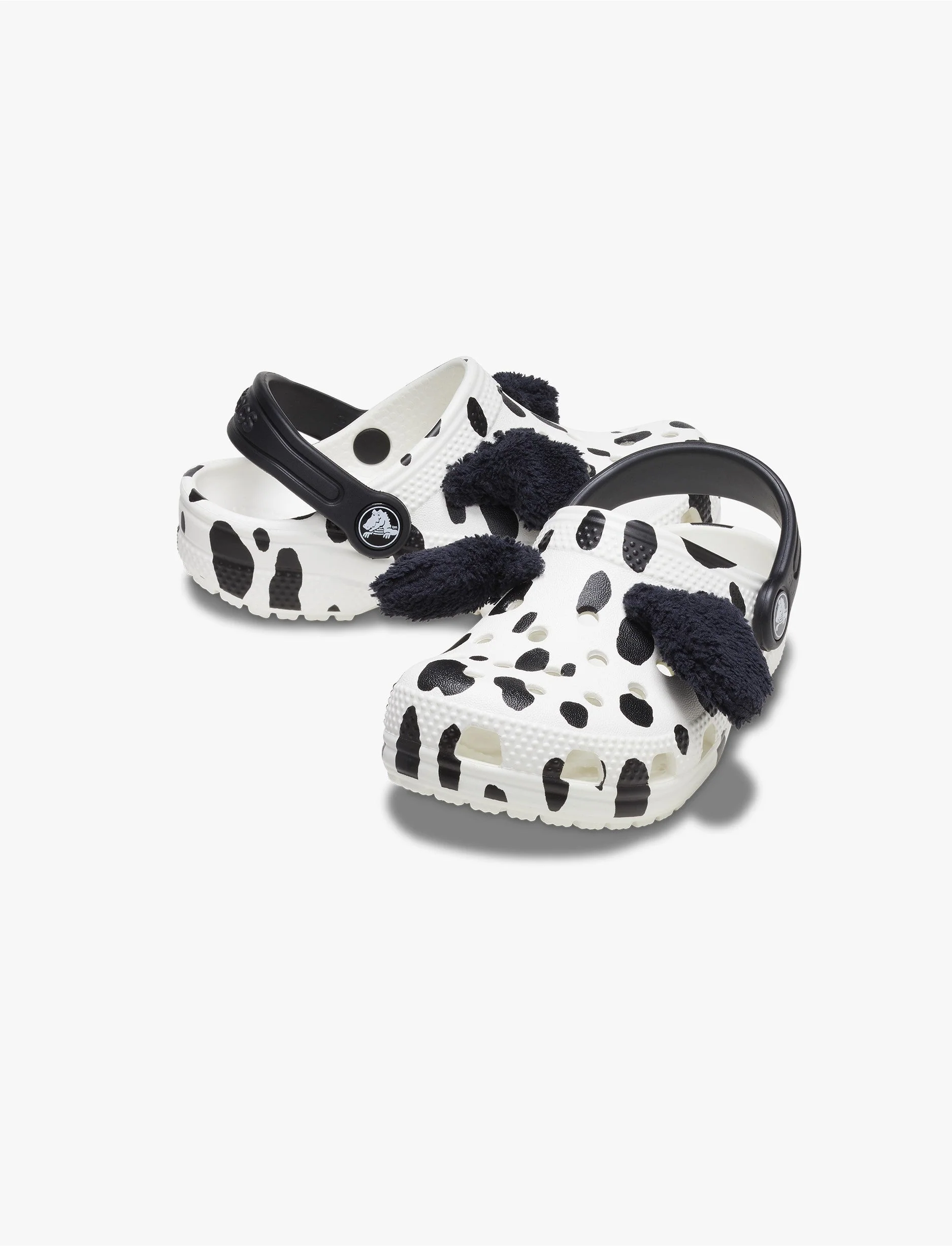 Crocs Classic I AM Dalmatian Clog T - כפכפי קלוג קרוקס לפעוטות בצבע שחור/לבן ובעיצוב דלמטי - Image 4