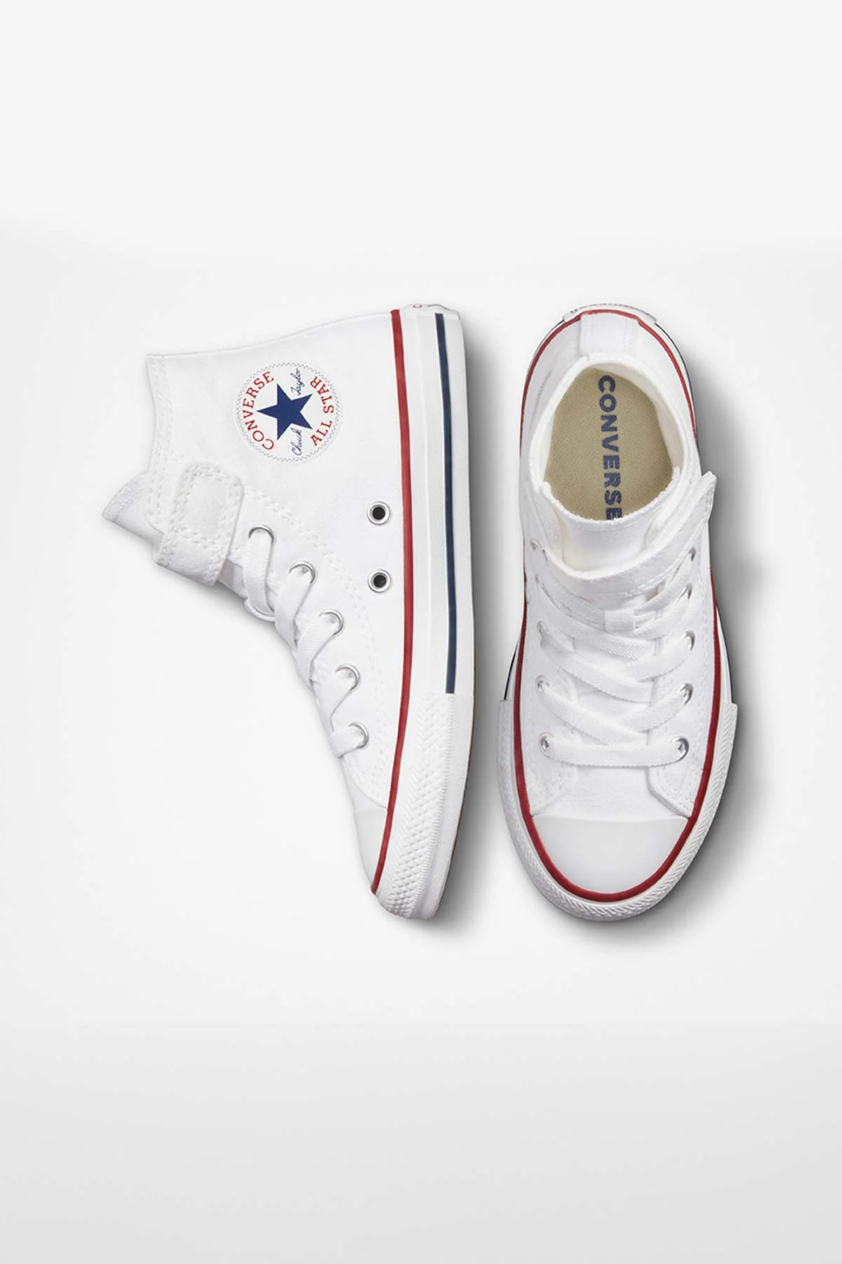 Converse All star נעלי סניקרס אולסטאר סקוץ' 1V נמוכות בצבע לבן לילדים - Image 4