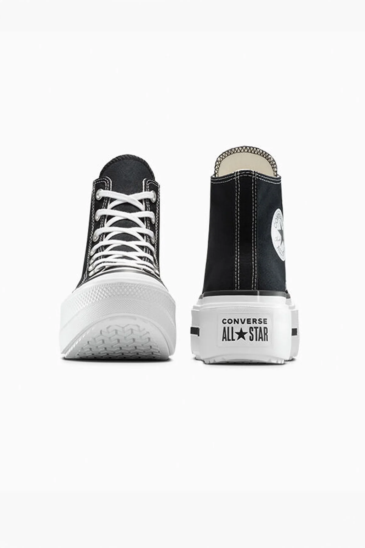 Converse All star סניקרס פלטפורמה גבוהות Lift Double Stack בצבע שחור - Image 3
