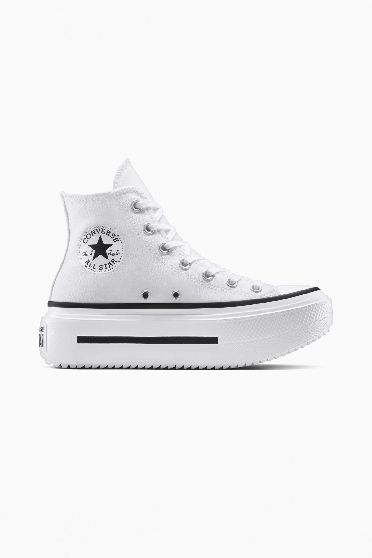 Converse All star סניקרס פלטפורמה גבוהות Lift Double Stack בצבע לבן