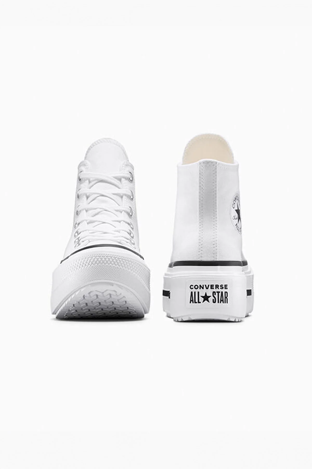 Converse All star סניקרס פלטפורמה גבוהות Lift Double Stack בצבע לבן - Image 5
