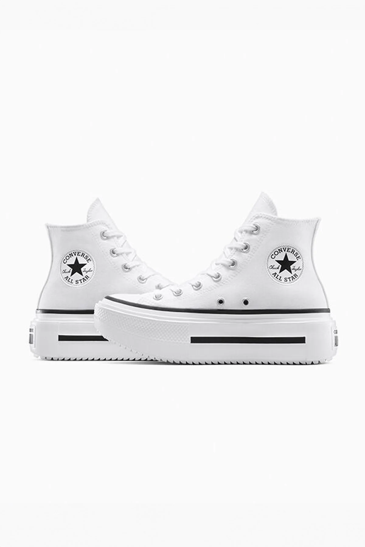 Converse All star סניקרס פלטפורמה גבוהות Lift Double Stack בצבע לבן - Image 8