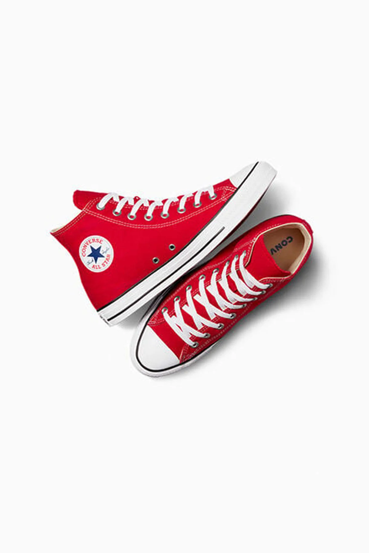 Converse Allstar נעלי סניקרס אולסטאר גבוהות בצבע אדום יוניסקס - Image 3