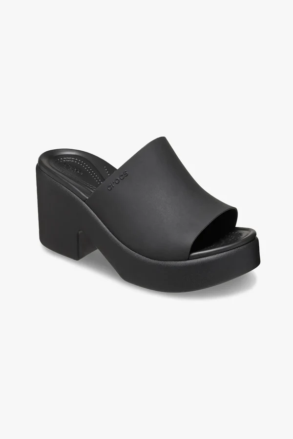 כפכפי עקב קרוקס Brooklyn Slide Heel לנשים בצבע שחור