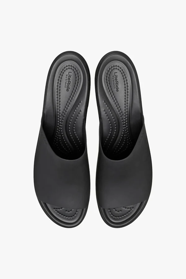 כפכפי עקב קרוקס Brooklyn Slide Heel לנשים בצבע שחור - Image 4